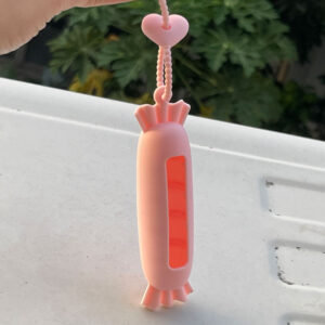 Protective case + heart-shaped cable tie / candy cherry blossom pink