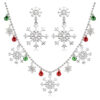 Wholesale Christmas Snowflake Bell Necklace