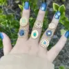 Wholesale PVD Coated 18K Gold Real Gold Plated Flower Stainless Steel Retro Waterproof Non Tarnish