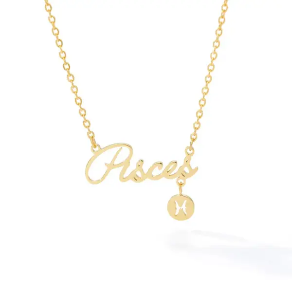 PVD Coated Real Gold Plated Constellation Stainless Steel Simple Style Waterproof Non Tarnish 304 Stainless Steel Lobster Trigger Clasp Closure Necklace