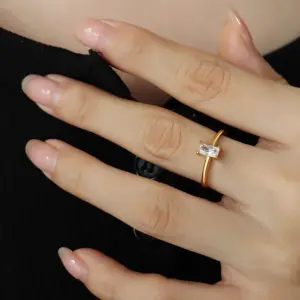 A424-Zircon Gold Ring-No. 8