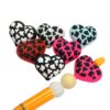 oly-6ef5d98cf9bb88760d3107170e7b93ae Wholesale Silicone heart-shaped leopard print beads, epoxy resin 3D card beads