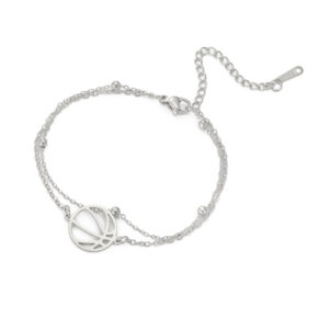 Steel color basketball double layer chain