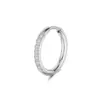 Wholesale 201 Stainless Steel Solid Color Zircon Real Gold Plated Elegant Waterproof Non Tarnish Inlay Hoop Earrings
