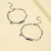 Wholesale 1 Pair Fashion Letter Stainless Steel Handmade Bracelets