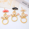 Wholesale Elegant Ballet Girl Keychain Rhinestone Dancer Ballet Dress Pendant Keyring Bag Hanging Gifts