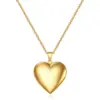 Wholesale Simple Style Heart Shape Titanium Steel Plating Gold Plated Pendant Necklace