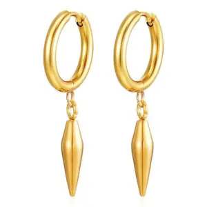 2.5*12 Welding Ring Bullet Gold Ear Clip