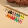 Wholesale 1 Pair Elegant Classic Style Square Enamel Plating Inlay Copper Zircon 14k Gold Plated Earrings
