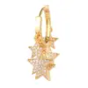 Wholesale Fashion Star Brass Gem Earrings