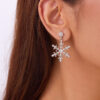 oly-6f2773ebc602f506b7326a6fea0c34eb Wholesale Christmas Snowflake Earrings Women's Fashion All-match Diamond Pearl Christmas Elements Autumn and Winter Earrings
