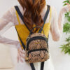 Wholesale Women's backpack print cow color trendy personality fashion double-layer texture