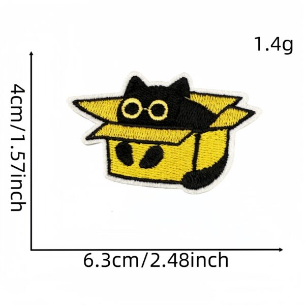 oly-6f3793528b45595ca0f5d7b9955688a9 Wholesale Cute Cartoon Animal Cloth Patch Embroider New Black Cat Embroidered Patch Accessories Ready-Made Clothing Accessories Ironing Patch