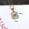 Wholesale Copper 18K Gold Plated Simple Style Classic Style Plating Inlay Letter Shell Pendant Necklace