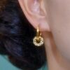 Wholesale Hot Earrings Light Luxury High Sense Zircon Small Ear Ring 2024 New Fashionable Earrings Hong Kong Style Retro Ear Buckle Earrings