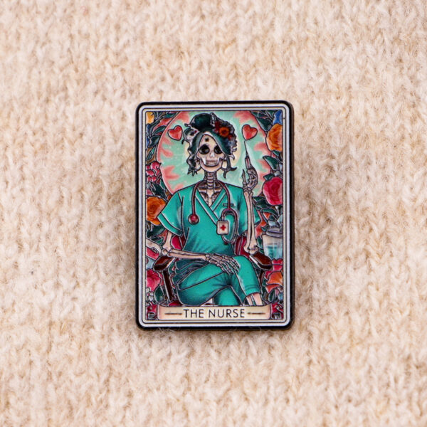 Wholesale Skull Nurse Brooch Cartoon Metal Badge Accessory