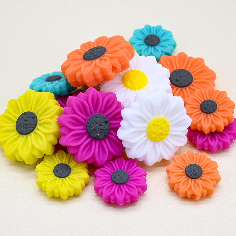 Wholesale [Hongzhou] new flower series handmade DIY pen aessories silicone beads focus beads