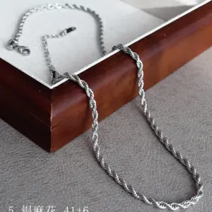 5. Silver Braided Cord 41+6 (A121H-1) / Titanium Steel/Polishing/Furnace Vacuum Plating 18K Gold