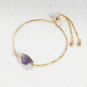 Wholesale Vintage Style Stone Natural Stone Copper Bracelets In Bulk