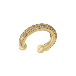 Wholesale 1 Pair Fashion C Shape Plating Copper Zircon Ear Clips