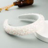 Wholesale Baroque Special-Shaped Colorful Crystal Headband for Women Hand-Sewn Thin Snge Headband Hair Aessories Niche Design