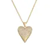 Wholesale Ig Style Simple Style Human Heart Shape Copper Gold Plated Zircon Pendant Necklace In Bulk