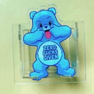 B223-dirty word rainbow bear pen holder