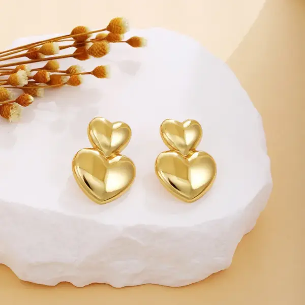 1 Pair Elegant Simple Style Geometric 304 Stainless Steel Stainless Steel Earrings