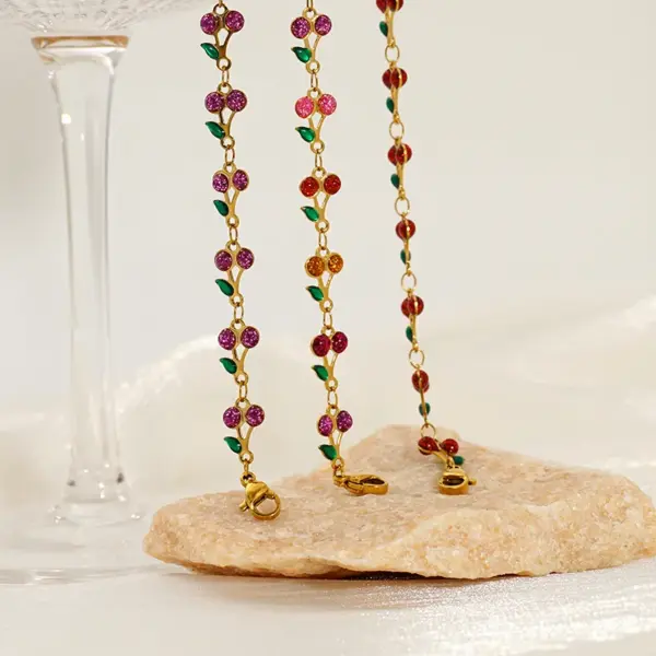IG Style Cherry 304 Stainless Steel Bracelets In Bulk