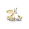 Wholesale Fashion Geometric Plating Diamond Copper Artificial Gemstones Earrings
