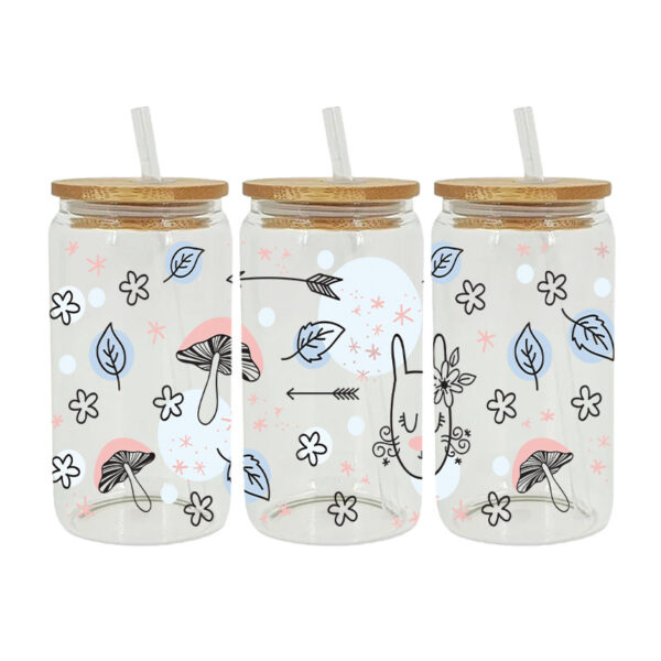 Wholesale Uv Transfer Sticker Glass Cup Crystal Label Crystal Sticker Cross-Border Exclusive for 16oz Glass Cup Special Sticker 23Cmx11Cm