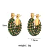 Wholesale PVD Coated Real Gold Plated 18K Gold Geometric 304 Stainless Steel Fashion Waterproof Non Tarnish Earrings
