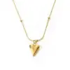 Wholesale PVD Coated Real Gold Plated 18K Gold Heart Shape 201 Stainless Steel Simple Style Waterproof Non Tarnish 201 Stainless Steel Bracelets Necklace