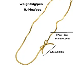Dark Gold Side Butterfly Long