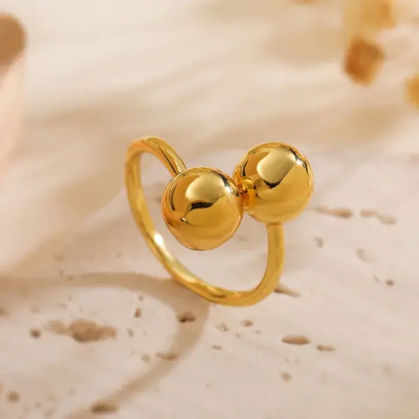 Wholesale Copper 18K Gold Plated Retro Simple Style Commute Plating Solid Color Bow Knot Open Rings