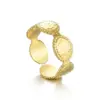 Wholesale New Gold Oval Simple Stainless Steel Ring