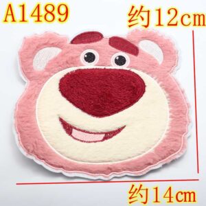 A1489 pink bear head (need to be sewn)