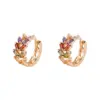 Wholesale Fashion Geometric Copper Artificial Gemstones Copper Earrings