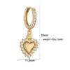 Wholesale Casual Elegant Simple Style Heart Shape Copper Plating Inlay Zircon 18k Gold Plated Earrings Necklace