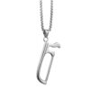 Wholesale Bar hip-hop fashion saw necklace men's and women's titanium steel jewelry