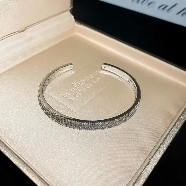Wholesale Modern Style Solid Color Copper Zircon Bangle In Bulk