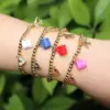 Copper Plating Geometric Artificial Gemstones Copper Bracelets
