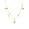 Wholesale Golden Star Moon Necklace