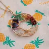 Wholesale Fashion Tree Life Tree Alloy Natural Stone Natural Stone Necklace In Bulk