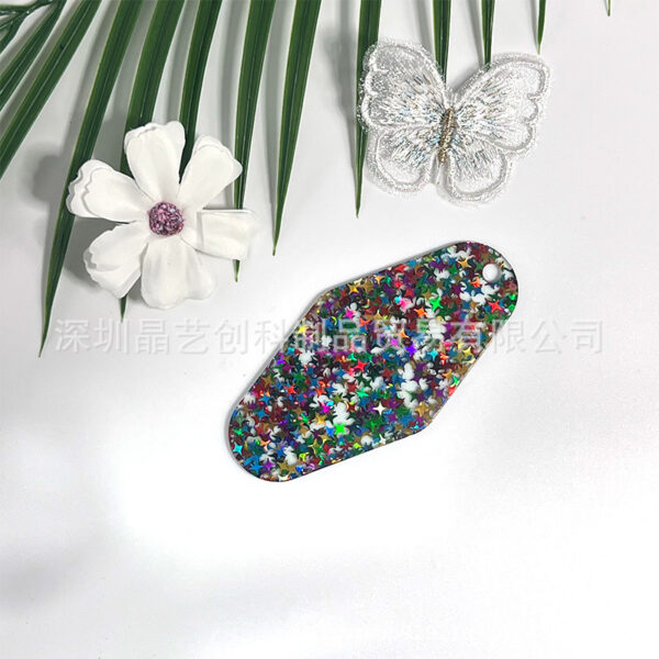 oly-6fed25680b1a4d2b292f5cf2105577c6 Wholesale Specializing in cross-border best-selling blank acrylic DIY hotel keychains and luggage charms - Four-pointed star series from Jingyi Factory