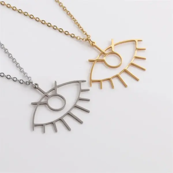 Wholesale Jewelry Fashion Devil'S Eye Stainless Steel Necklace