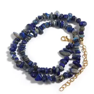 Blue Pattern / 43cm Long Tail Chain 5cm