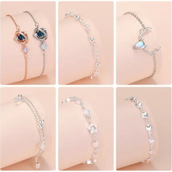 Wholesale Simple Style Geometric Heart Shape Copper Plating Bracelets 1 Piece
