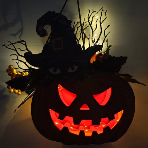 Wholesale Halloween Pumpkin Cat Lantern