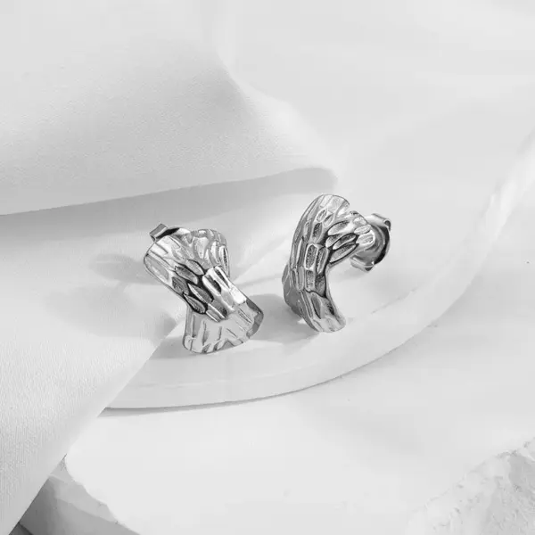 Wholesale 1 Pair Casual Round Solid Color Plating 304 Stainless Steel Stainless Steel Earrings